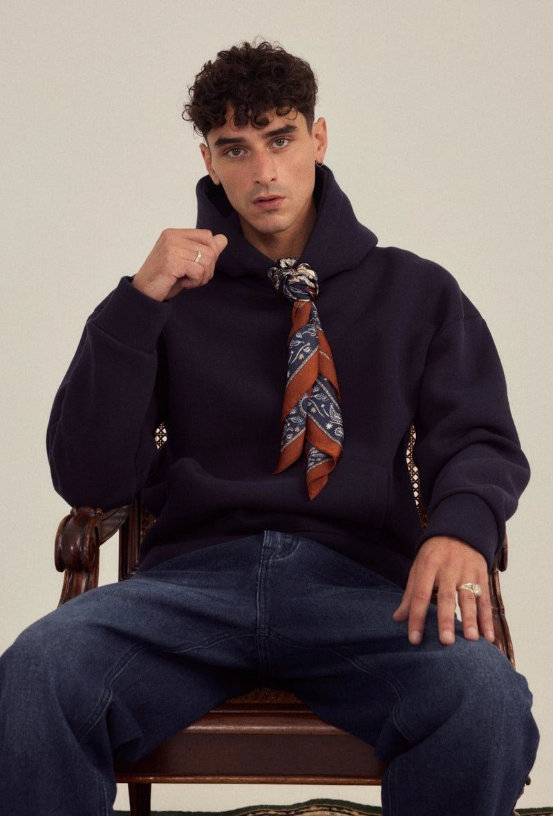 Sweat uni avec capuche