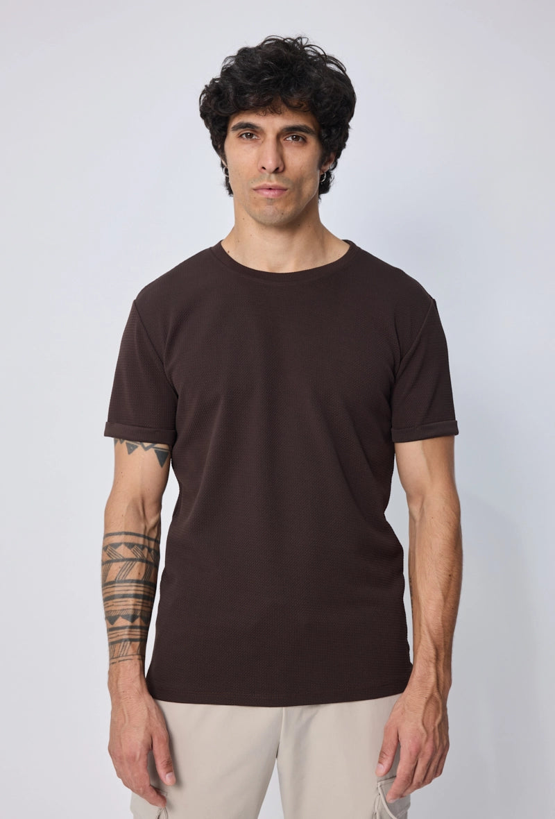 T-shirt uni manches courtes