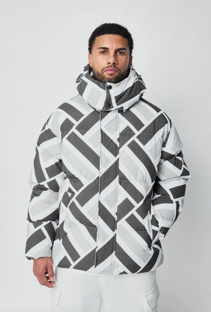 Doudoune à motif abstrait