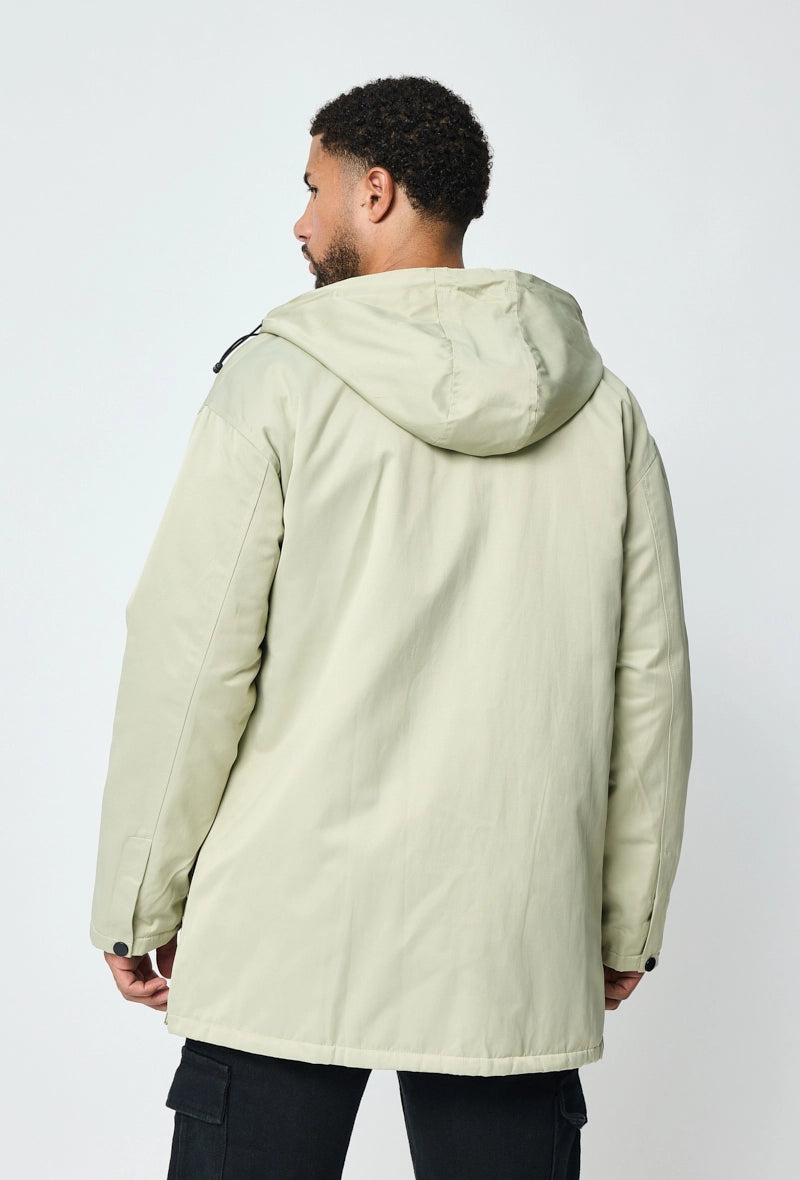 Mid-length hooded parka