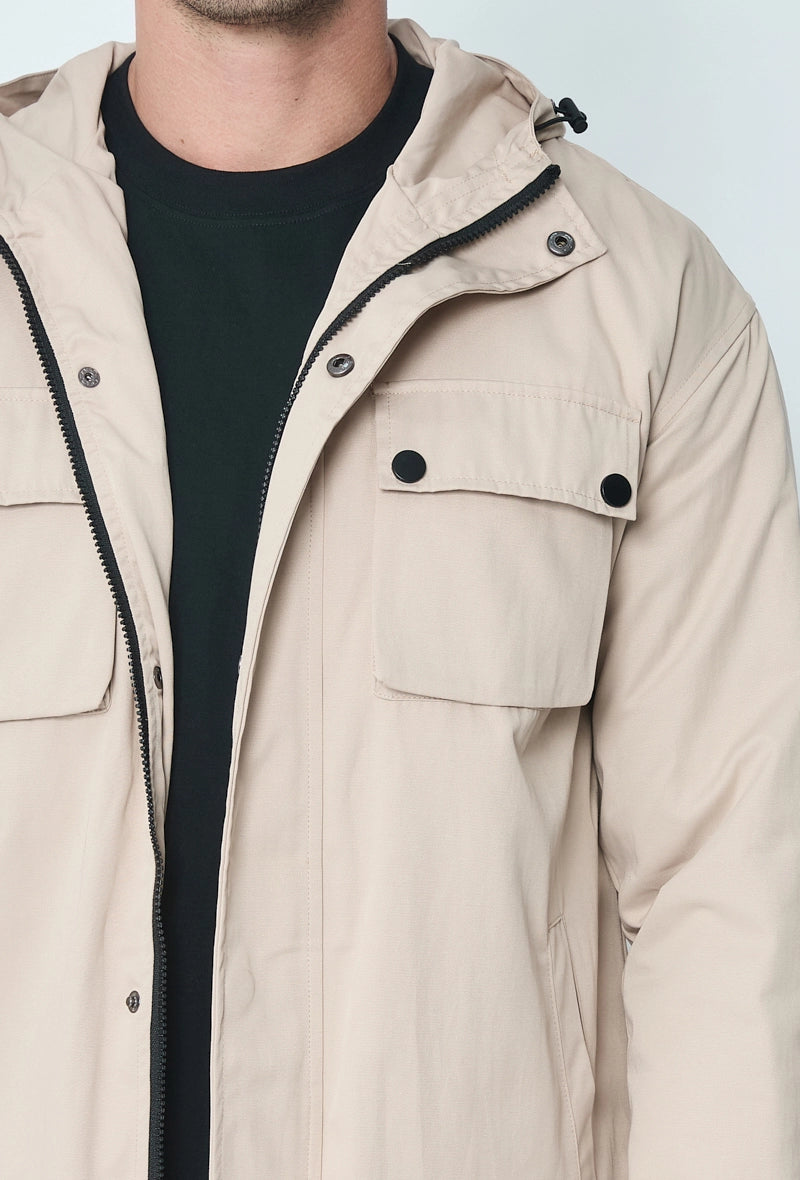 Mid-length hooded parka