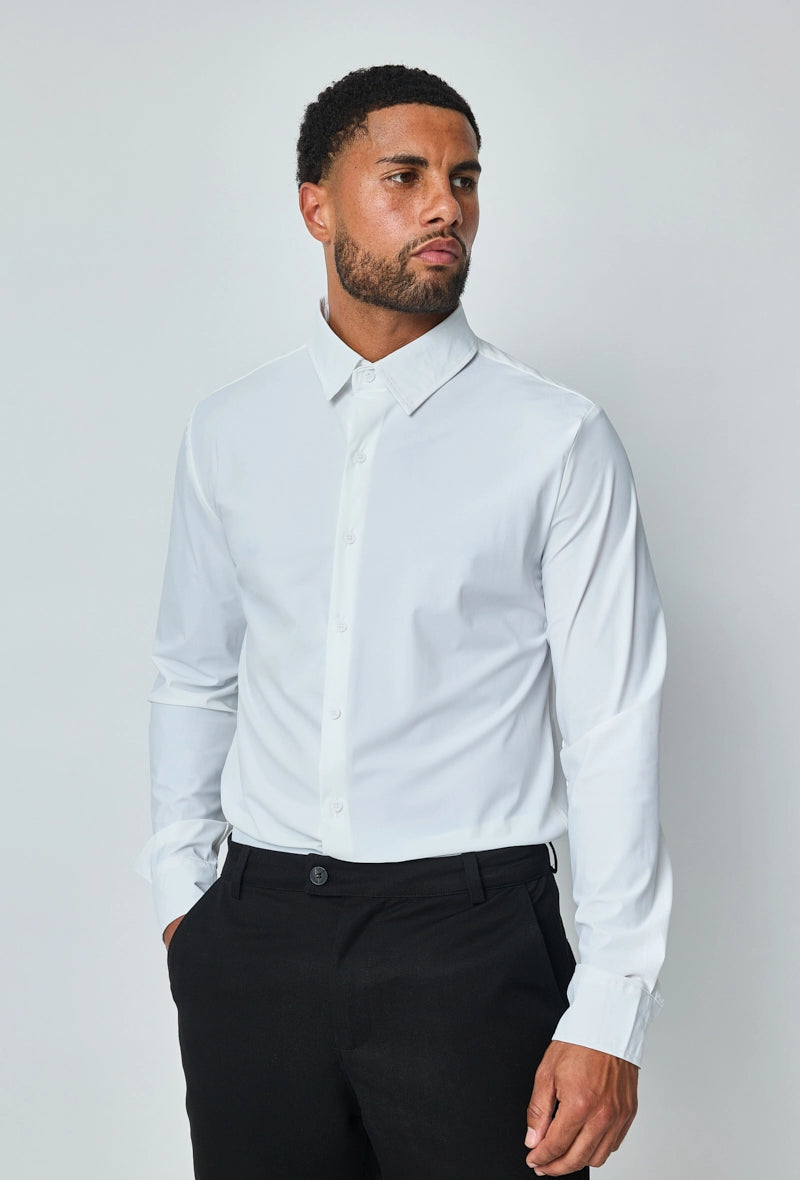 Chemise à manche longues boutonnée pour homme