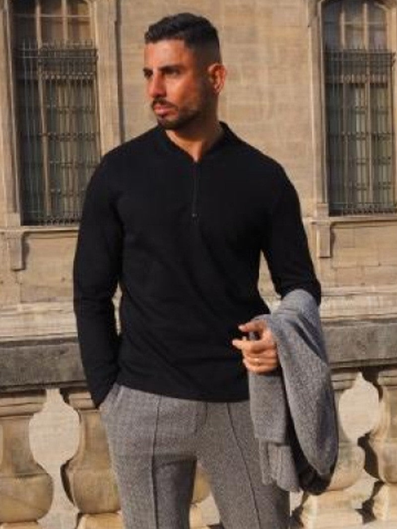 Polo uni manche longue - Frilivin