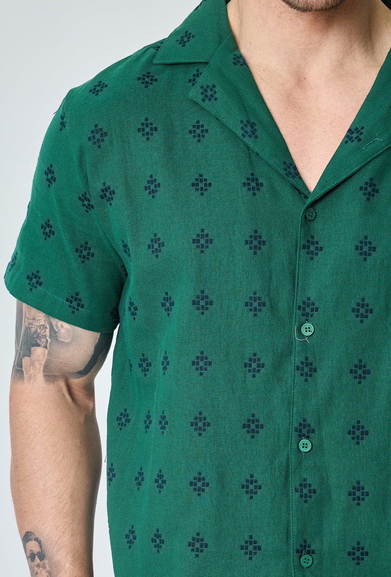 Chemise manches courtes à motifs