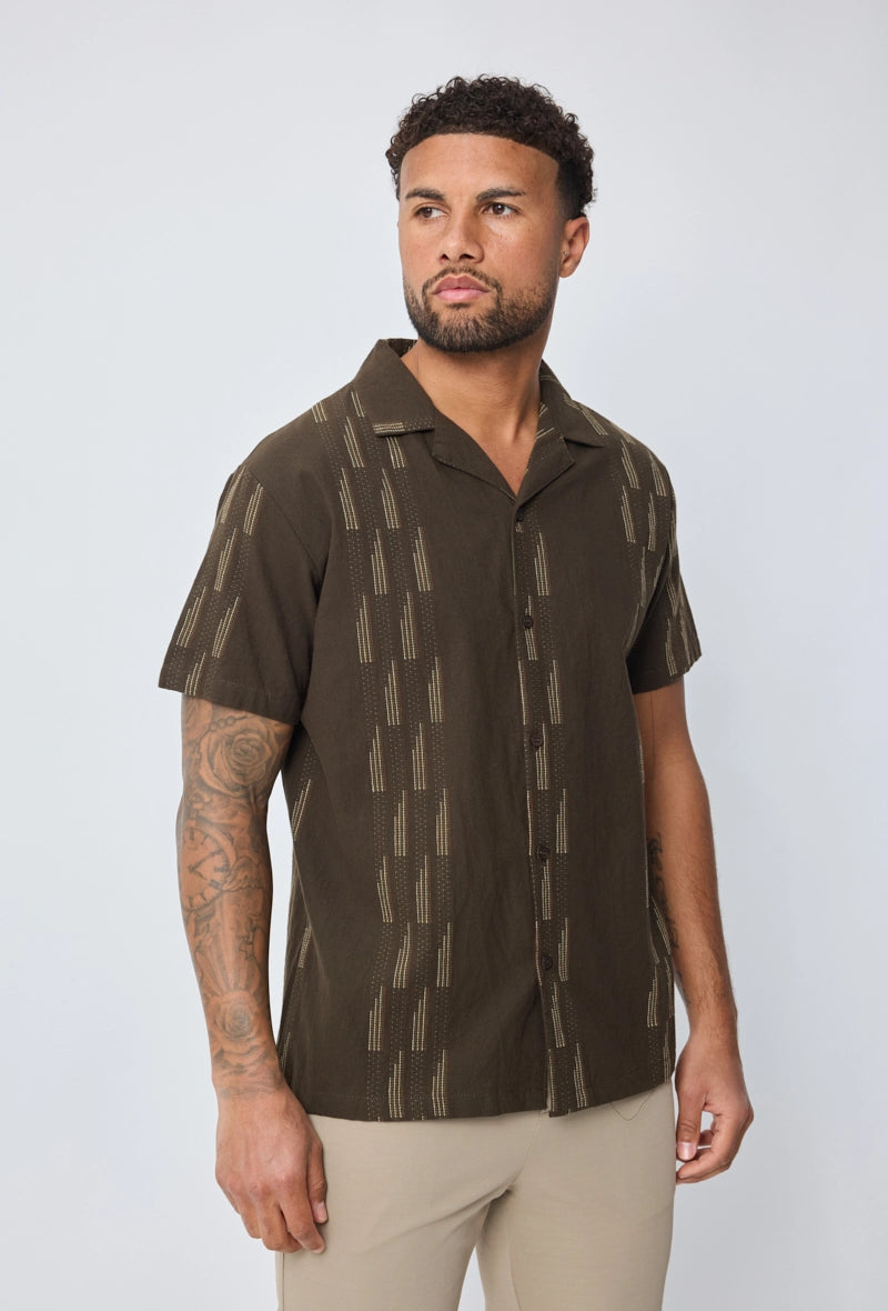 Chemise manches courtes à motifs