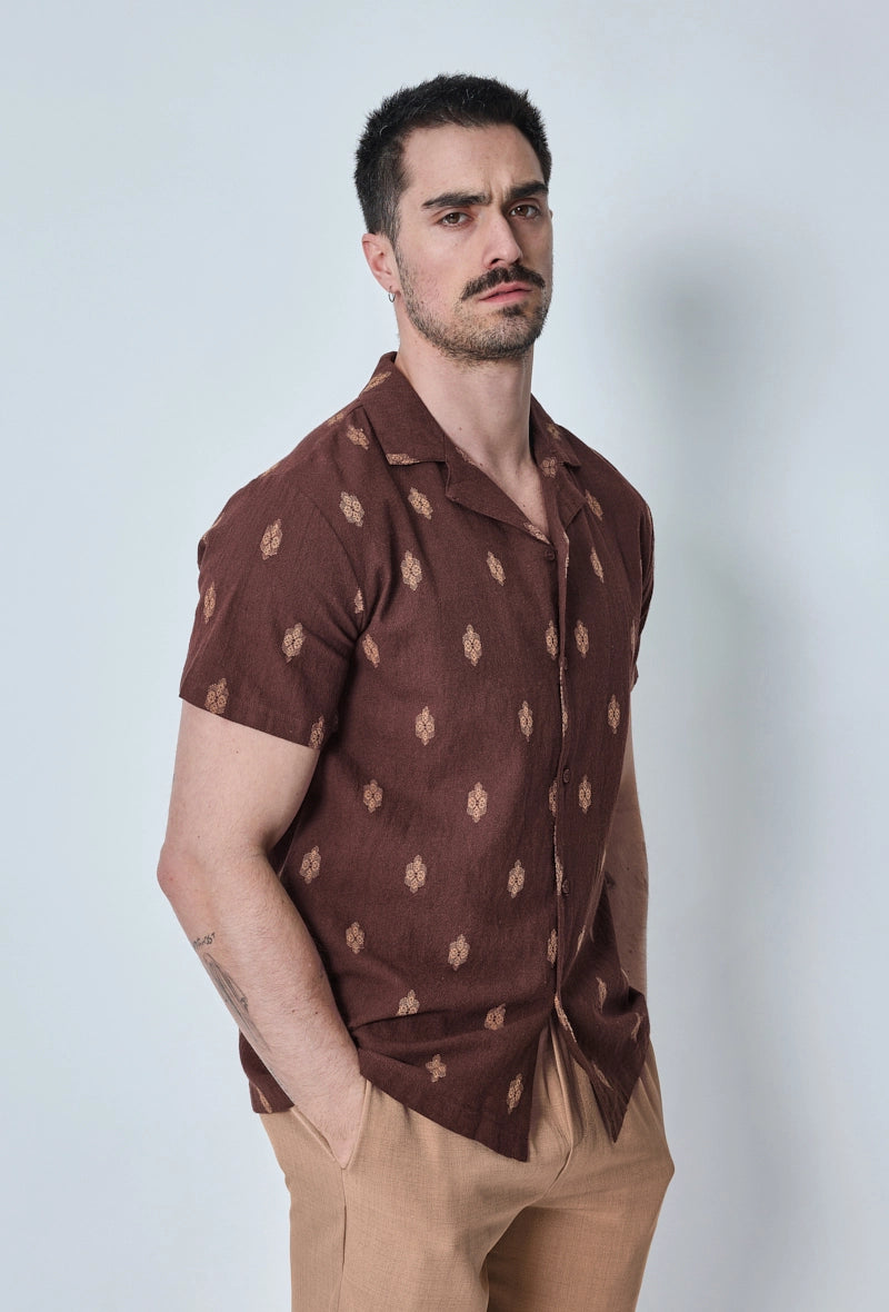 Chemise manches courtes à motifs graphiques