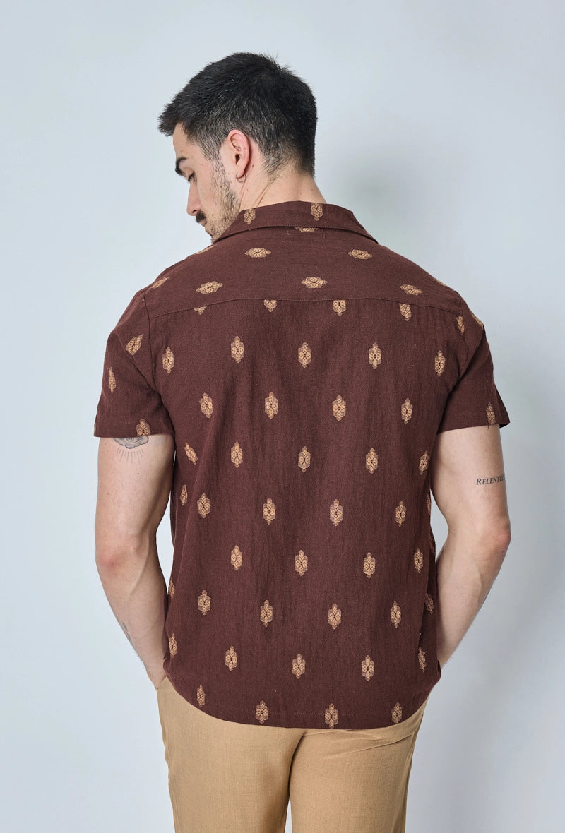 Chemise manches courtes à motifs graphiques