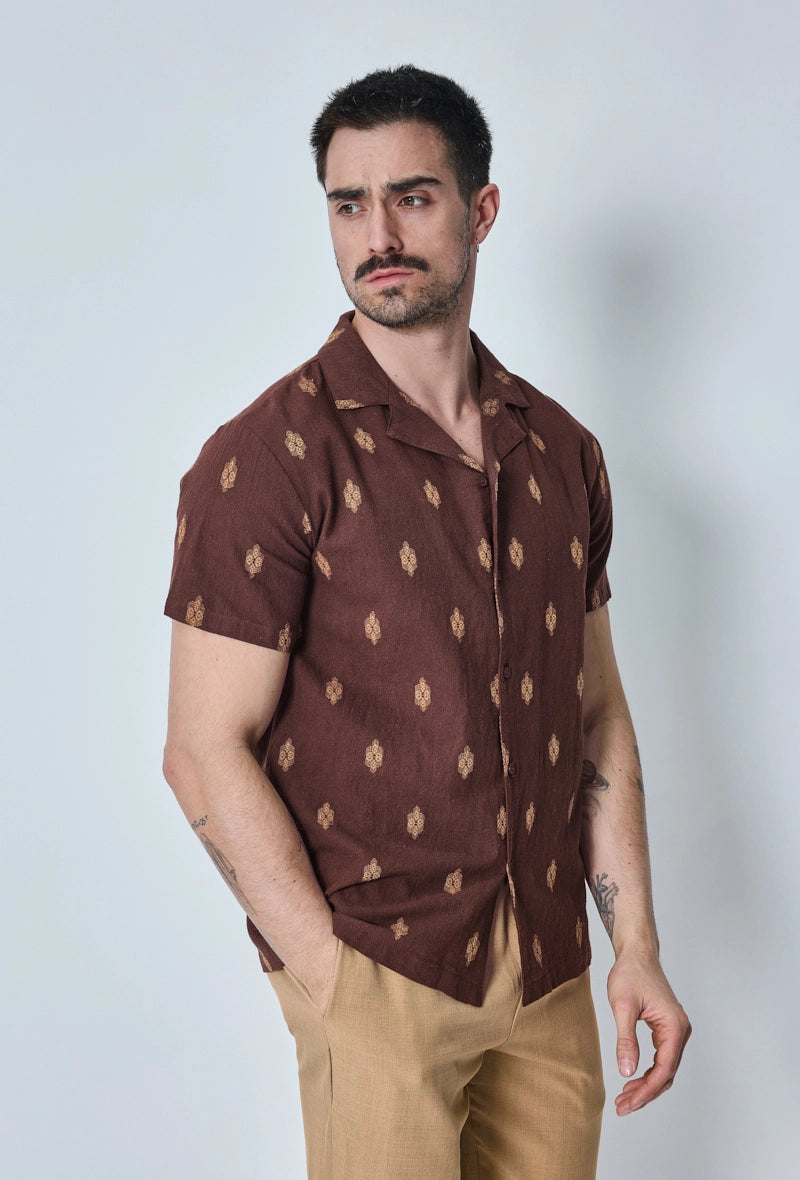 Chemise manches courtes à motifs graphiques
