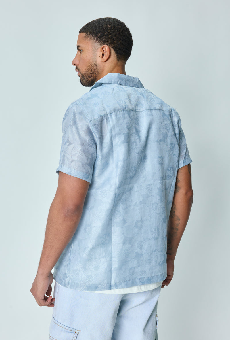 Short-sleeved floral shirt