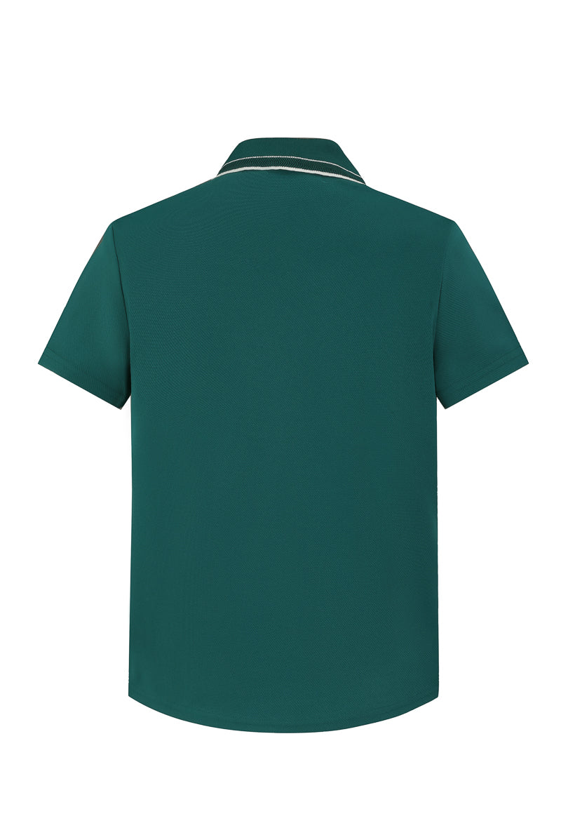 Plain short-sleeved polo shirt