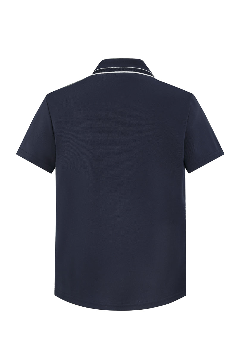 Plain short-sleeved polo shirt