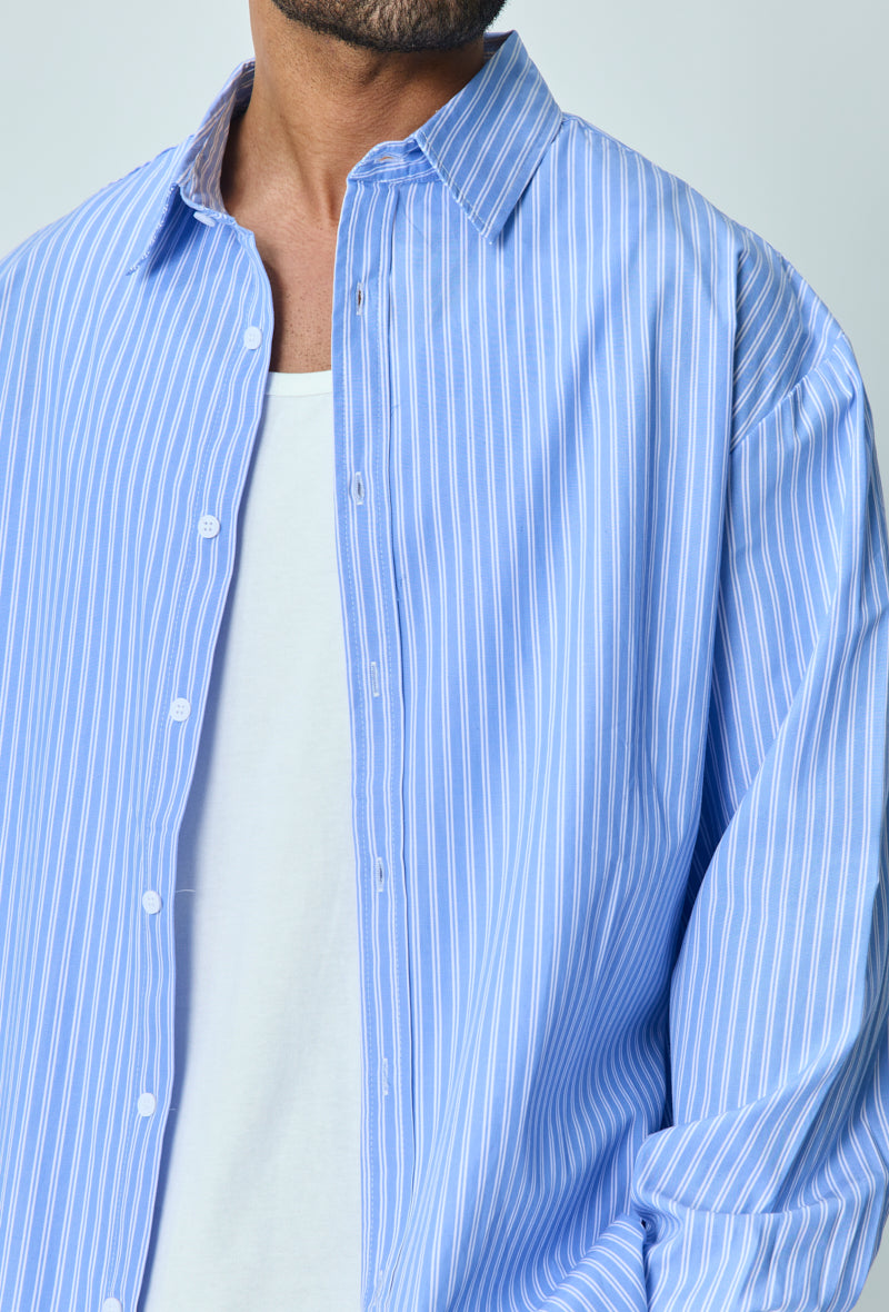 Chemise manches longues à rayures