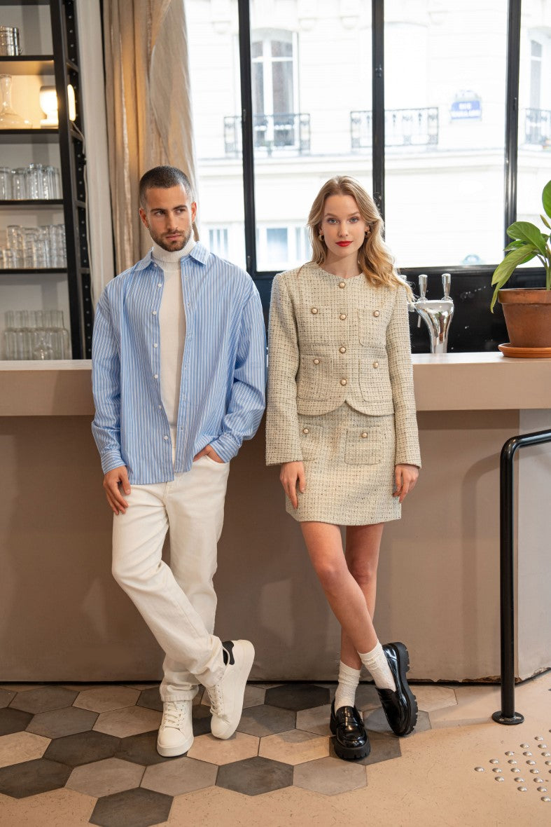 Chemise manches longues à rayures