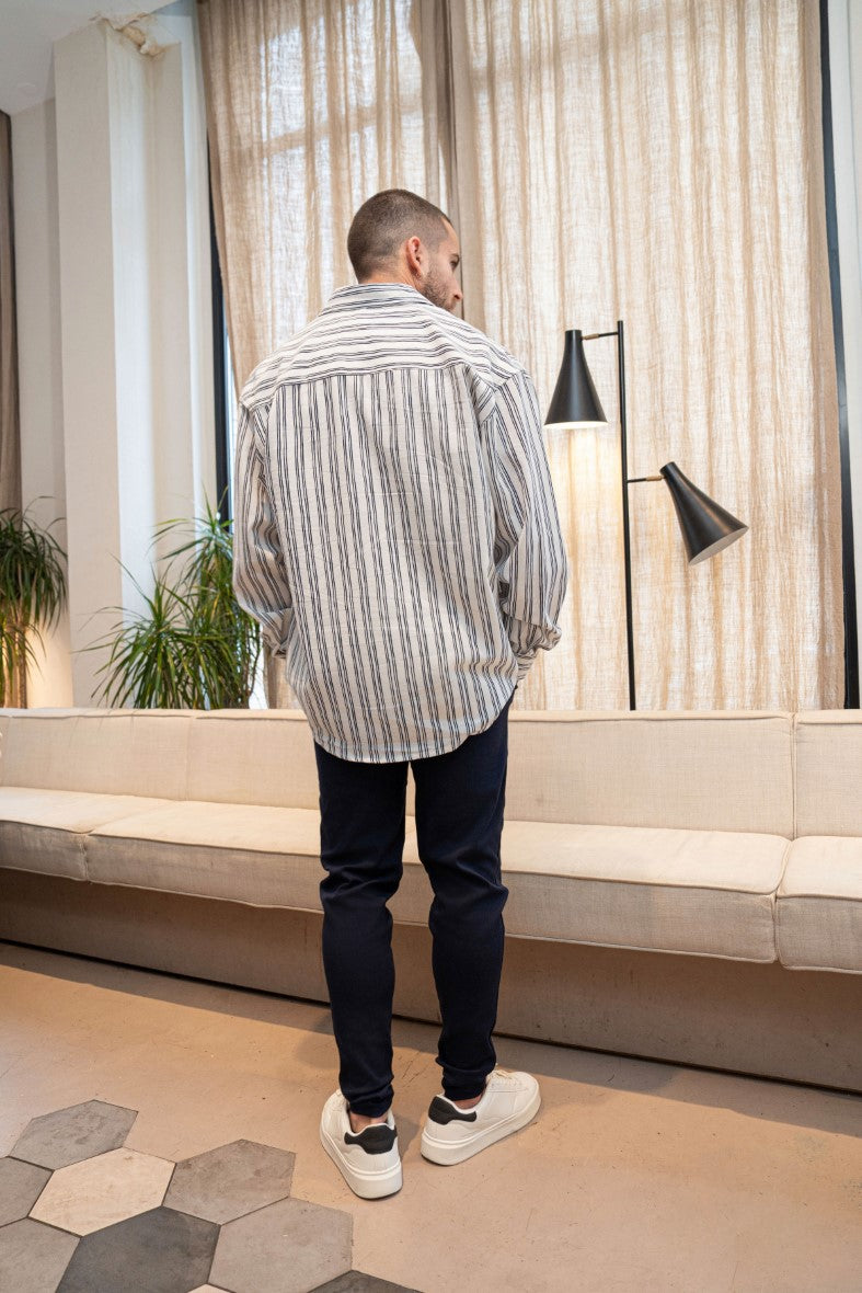 Chemise manches longues à rayures