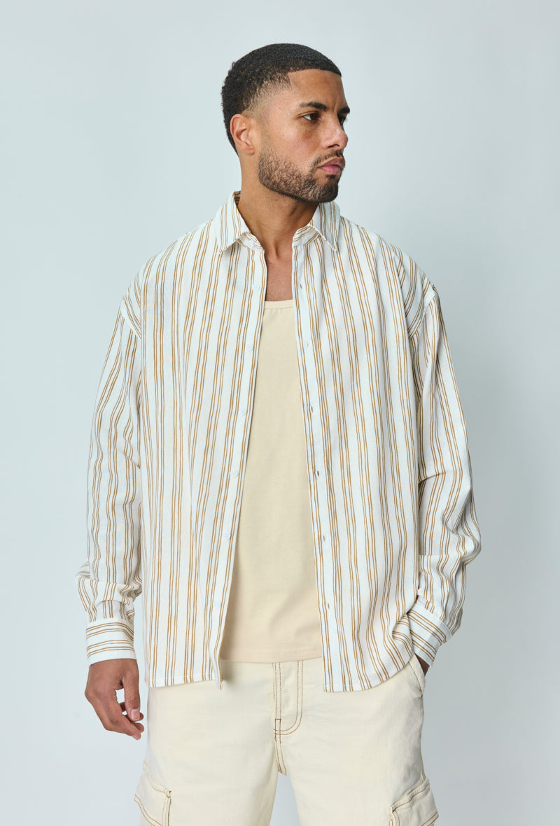 Chemise manches longues à rayures