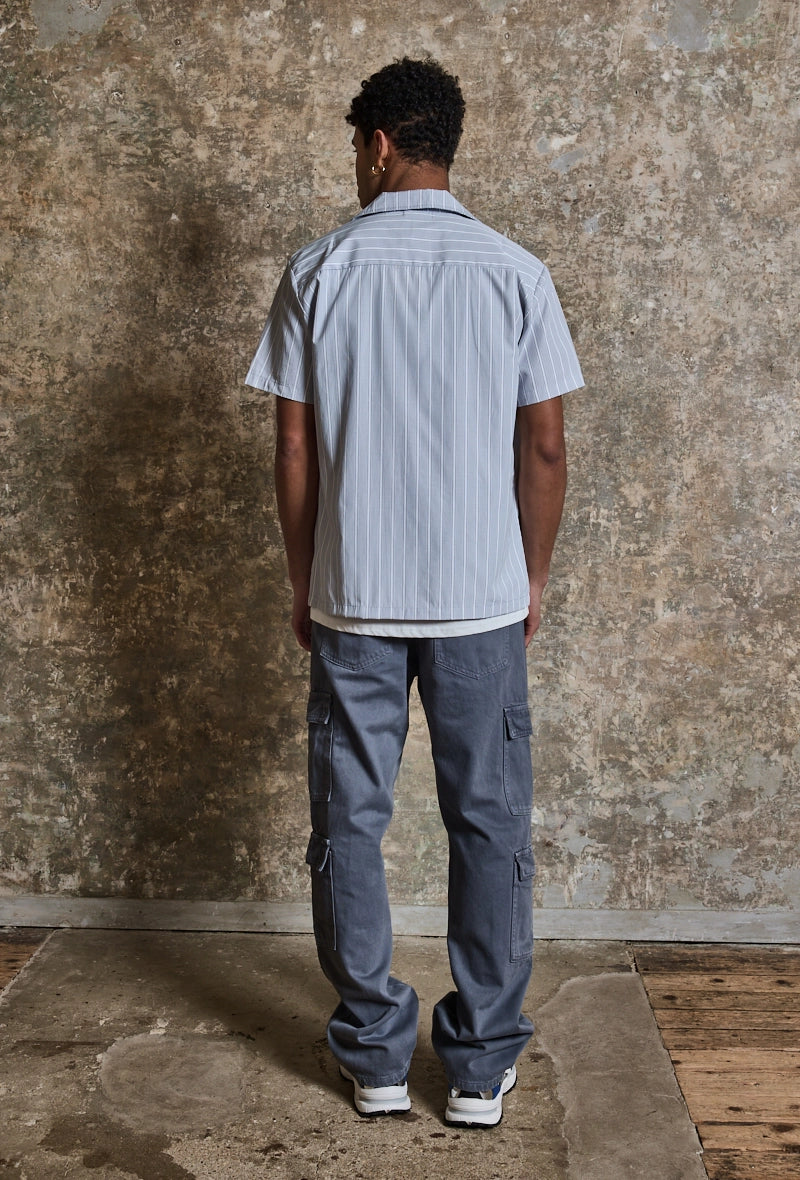 Chemise manches courtes à rayures