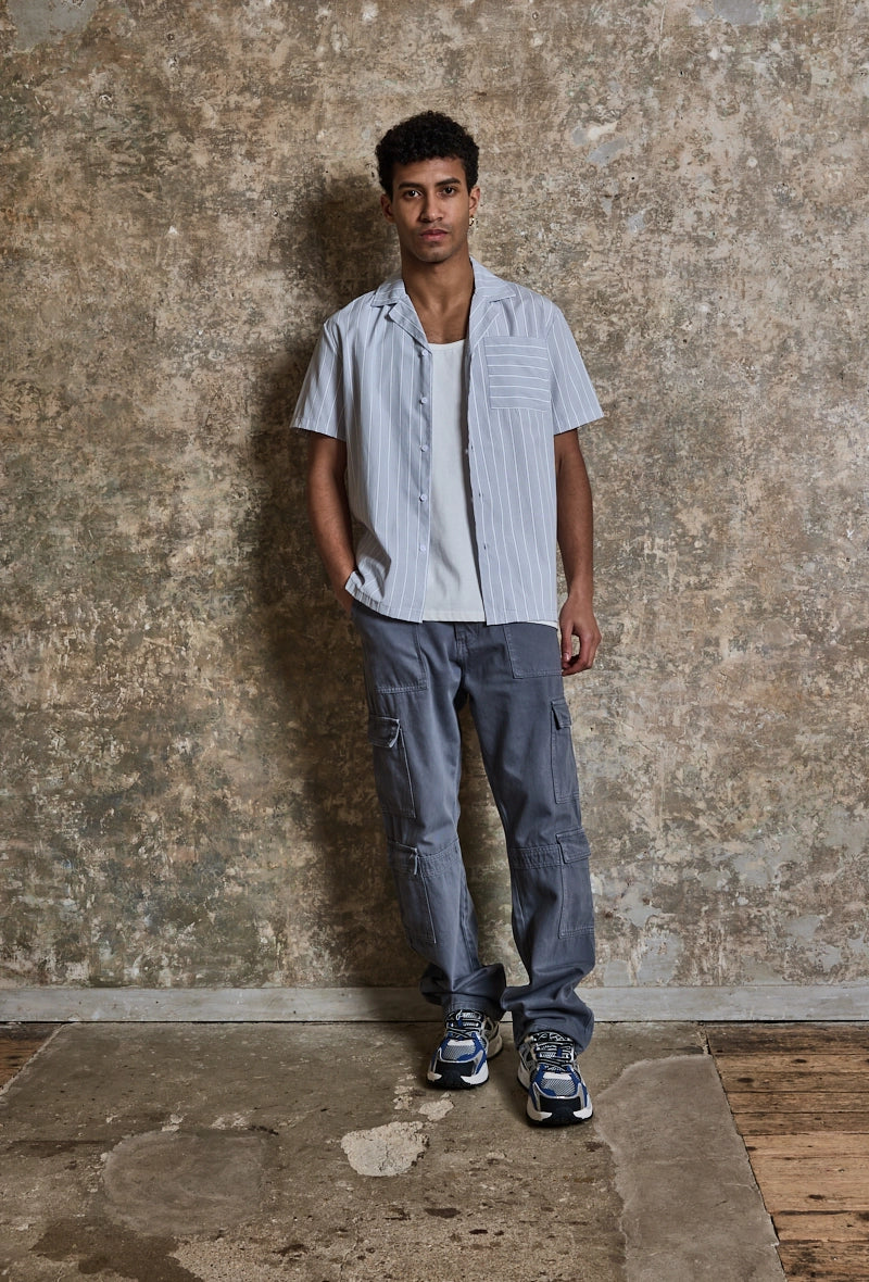 Chemise manches courtes à rayures