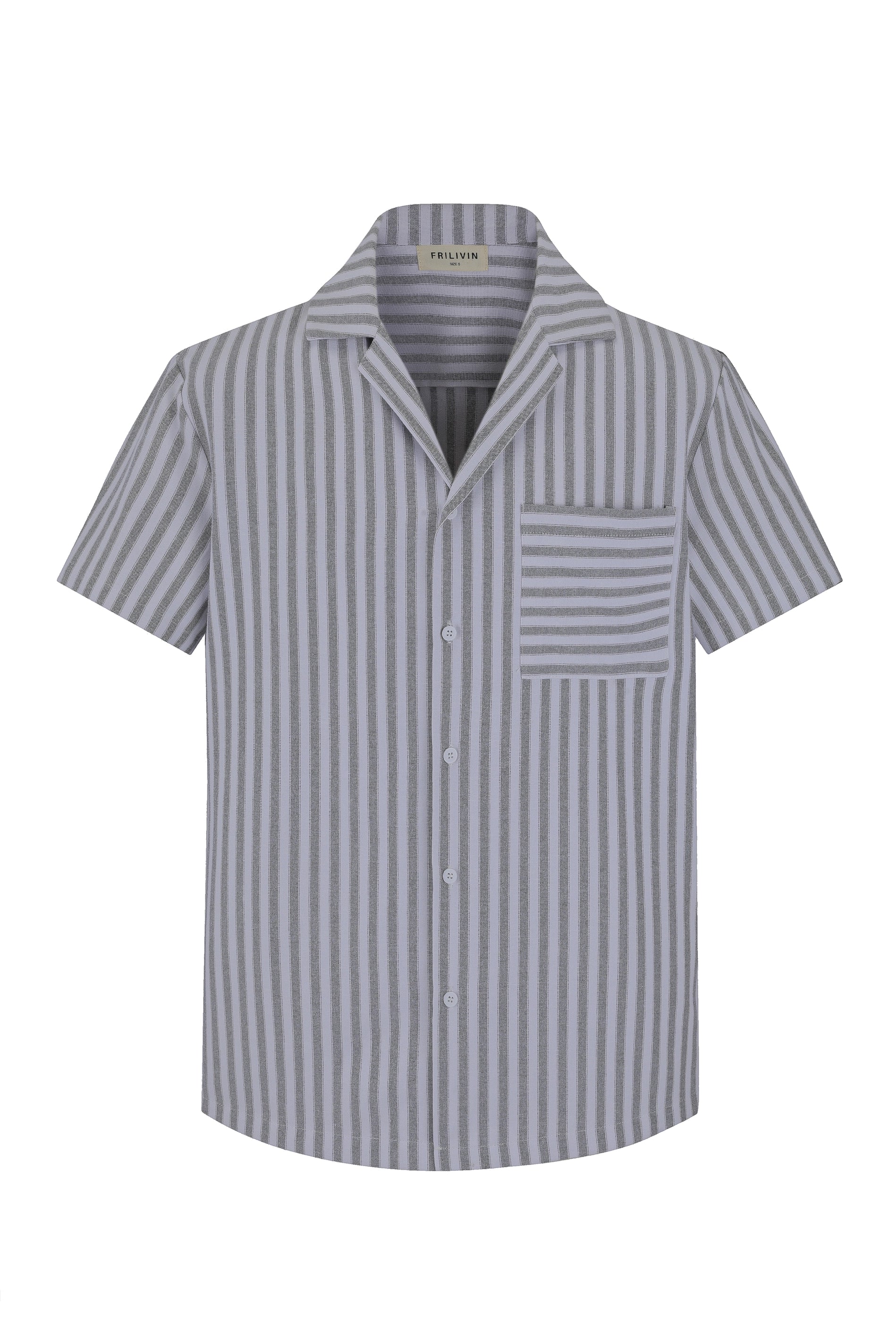 Chemise manches courtes à rayures