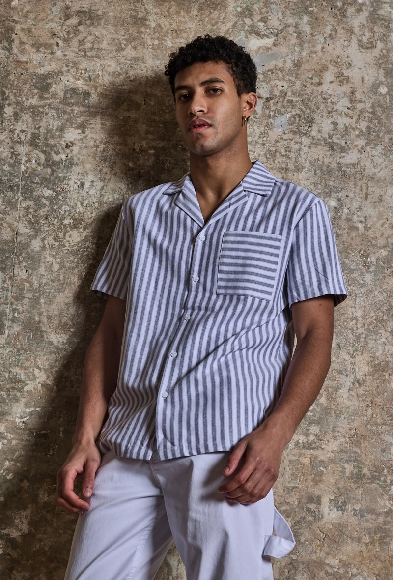 Chemise manches courtes à rayures