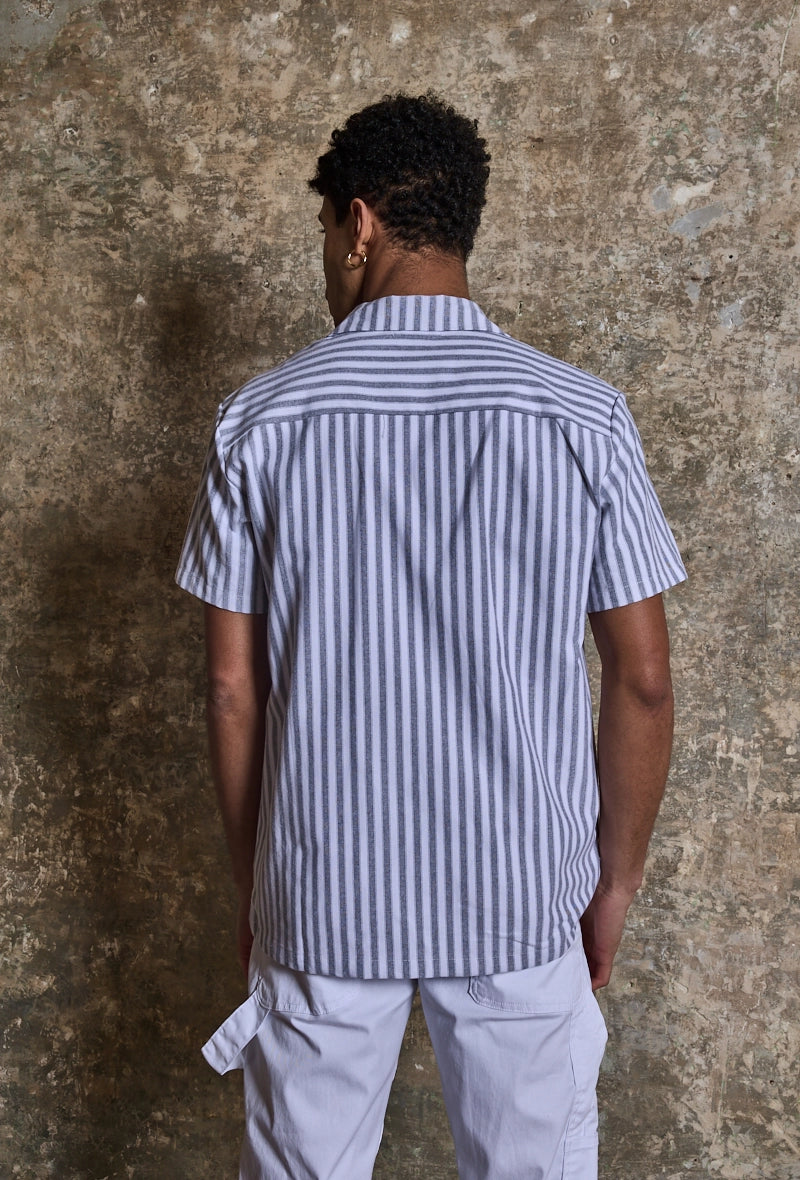 Chemise manches courtes à rayures