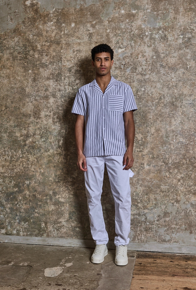 Chemise manches courtes à rayures