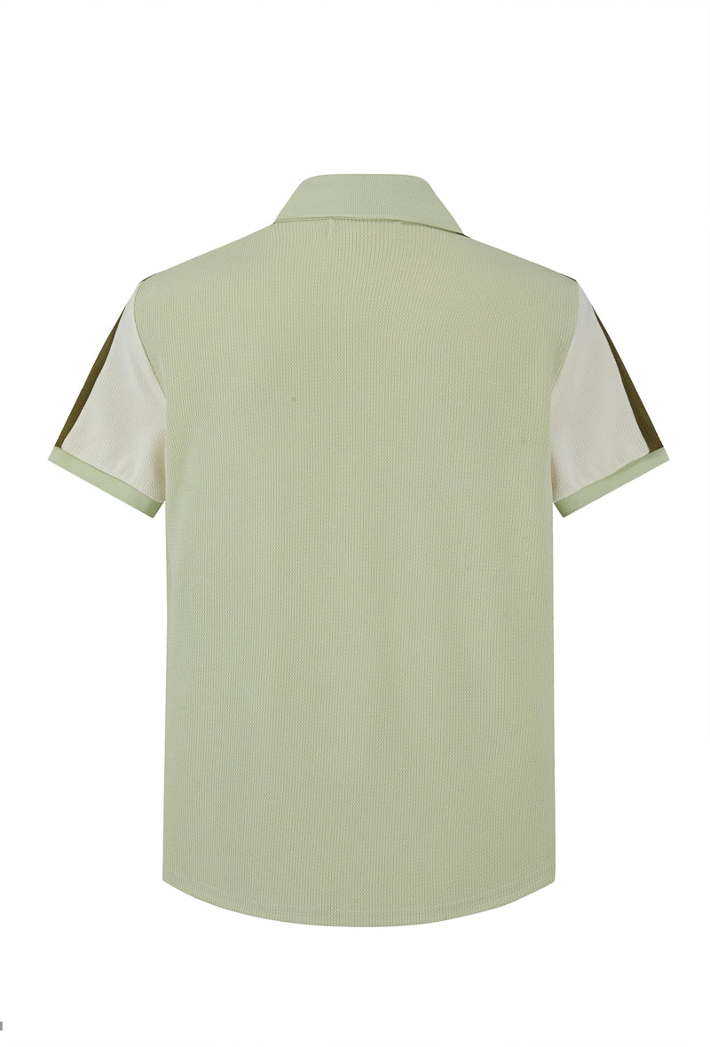 Short-sleeved three-color polo shirt