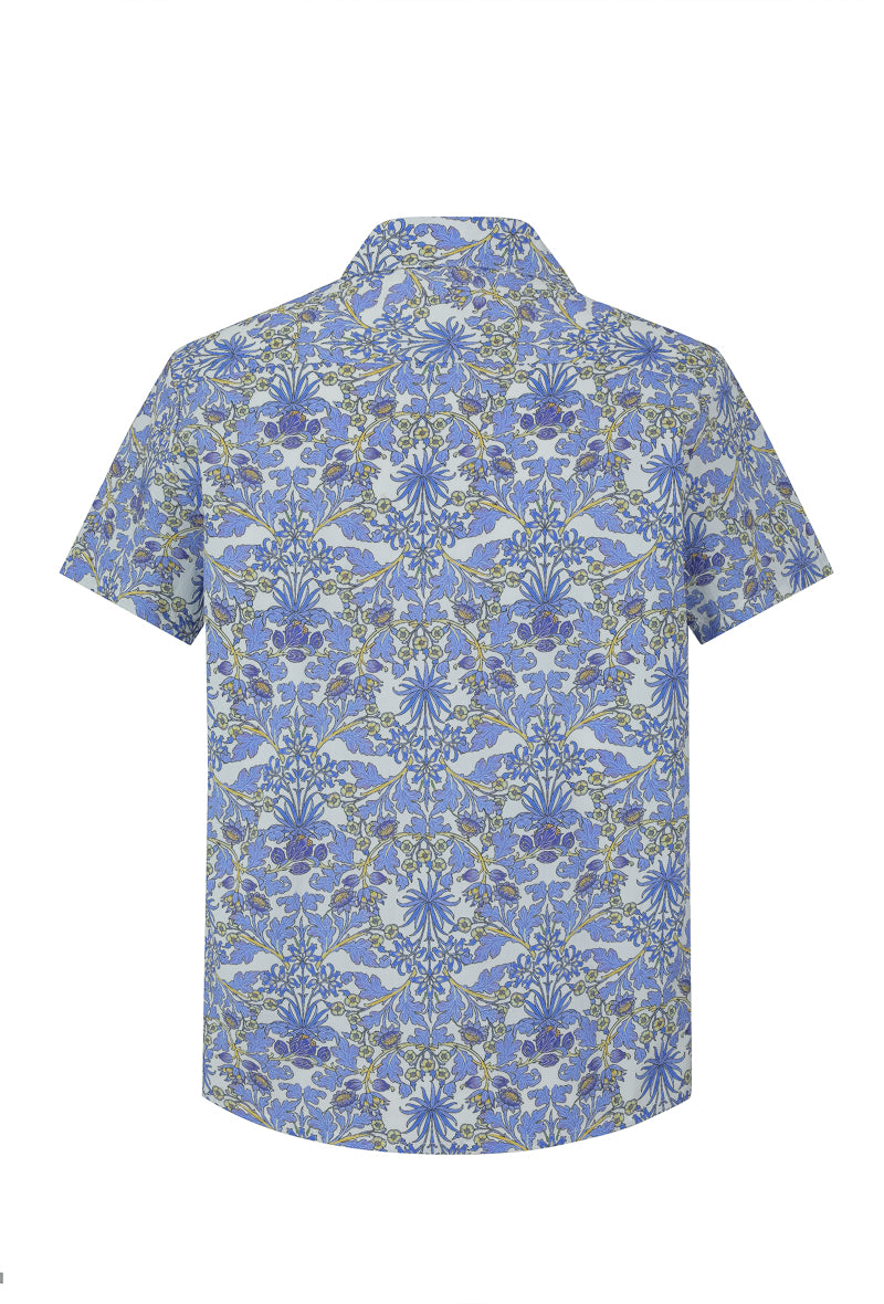 Chemise manches courtes à motifs fleuris