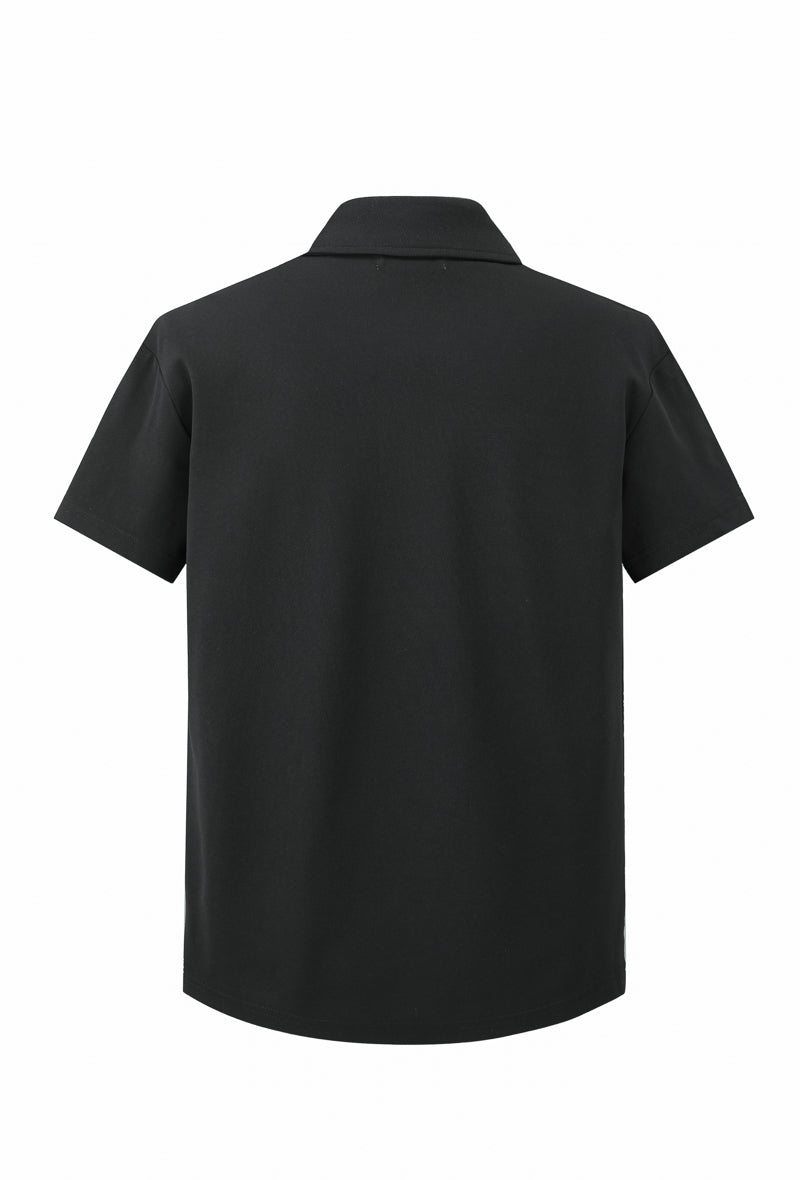 Plain short-sleeved polo shirt