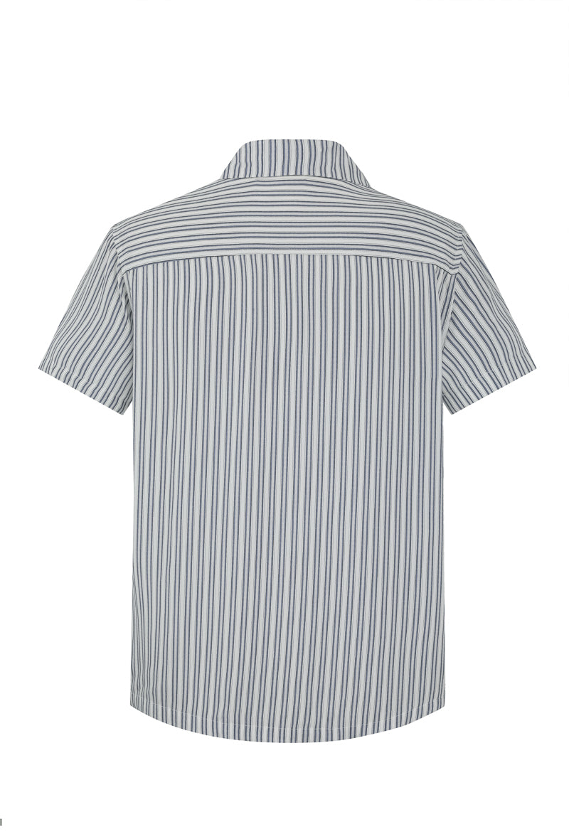 Chemise manches courtes rayée