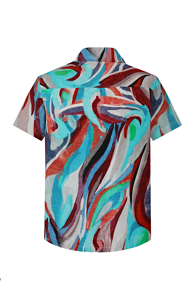 Chemise à motifs abstraits