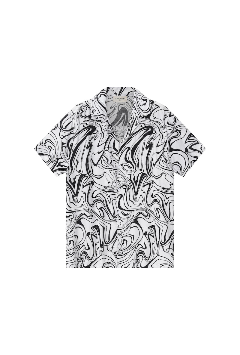 Chemise à motifs ondulés