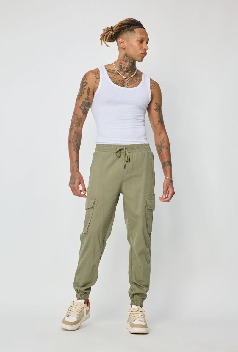 Pantalon cargo uni