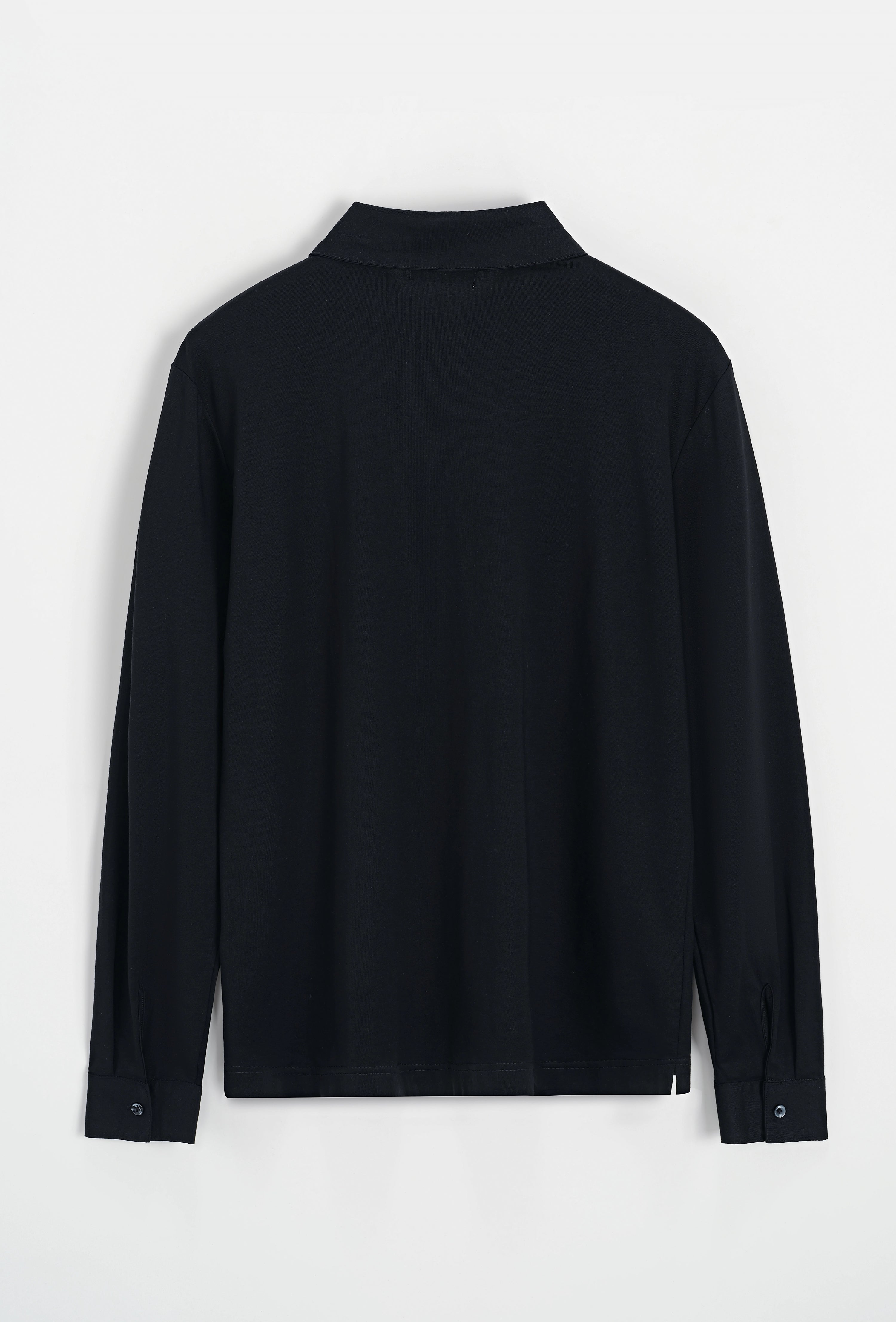 Polo uni à manches longues