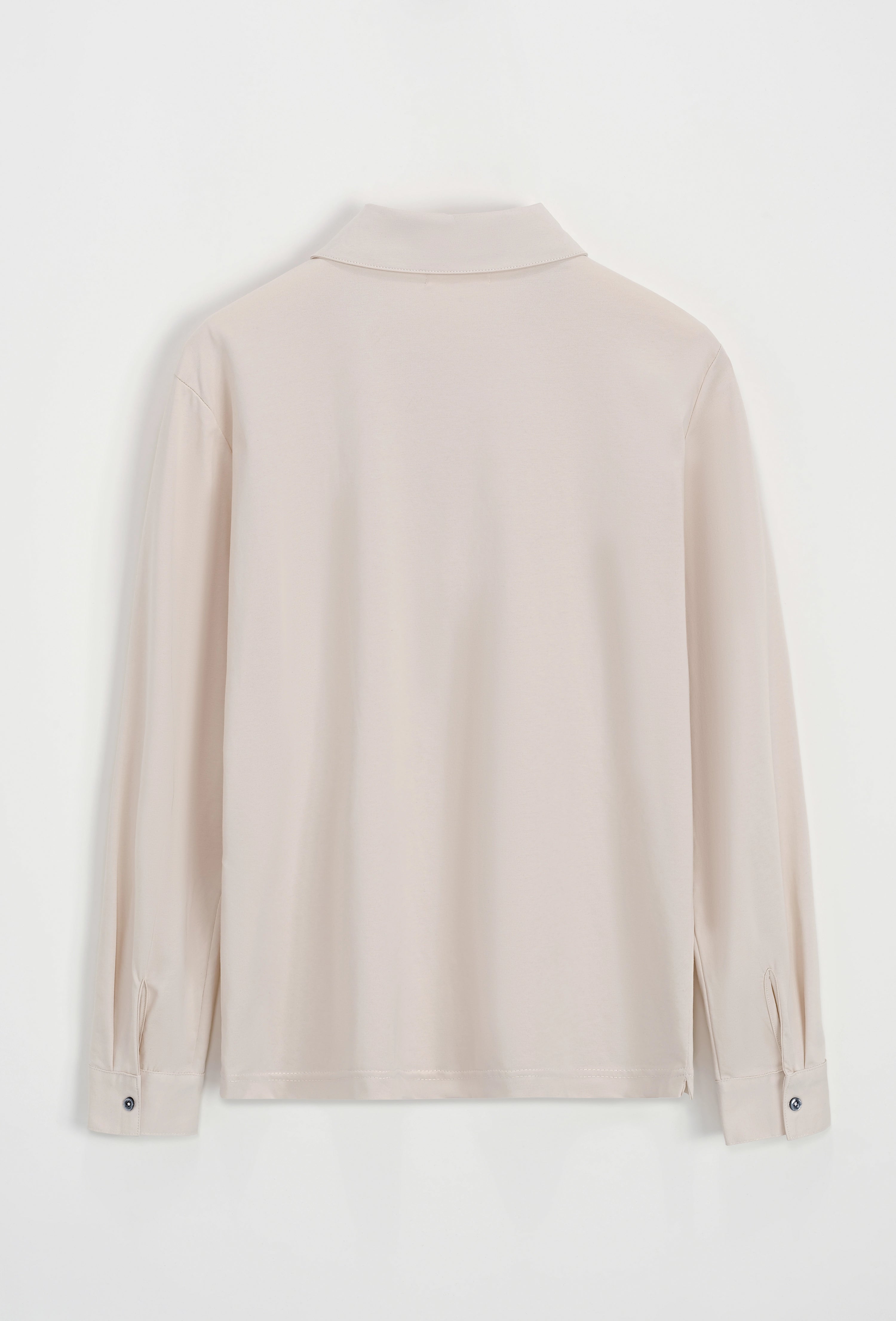 Polo uni à manches longues