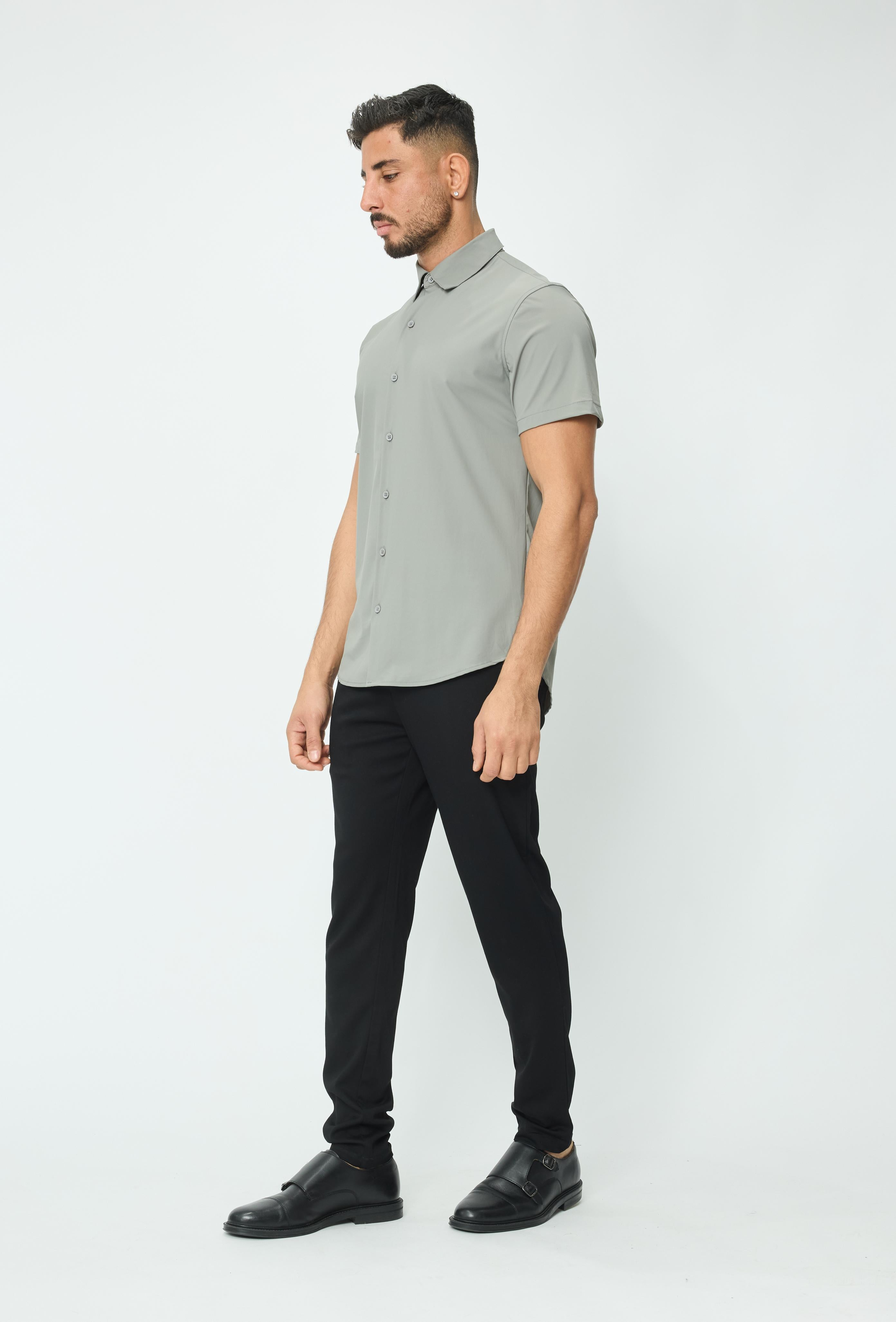 Polo uni manche court col ouvert