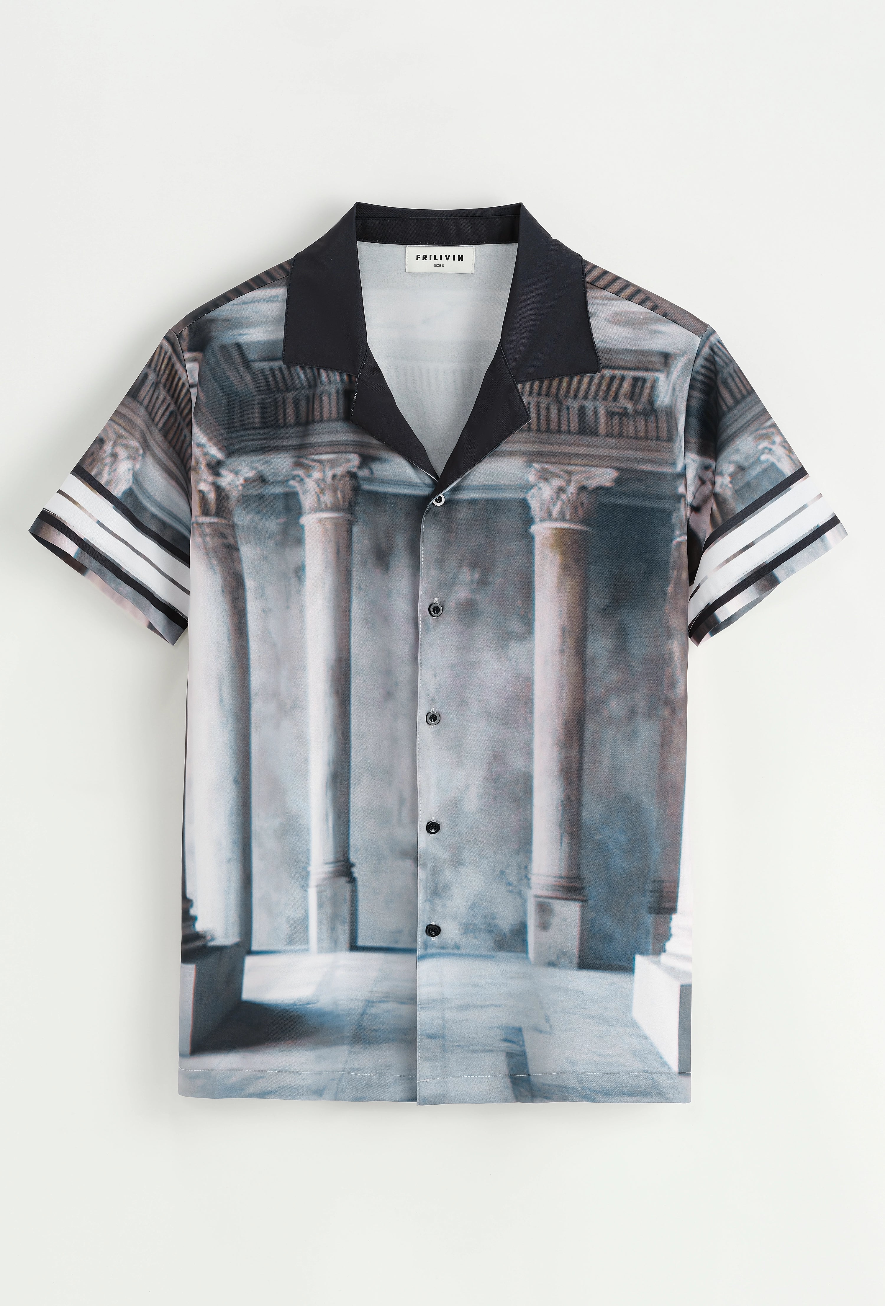 Chemise à manches courtes à motif