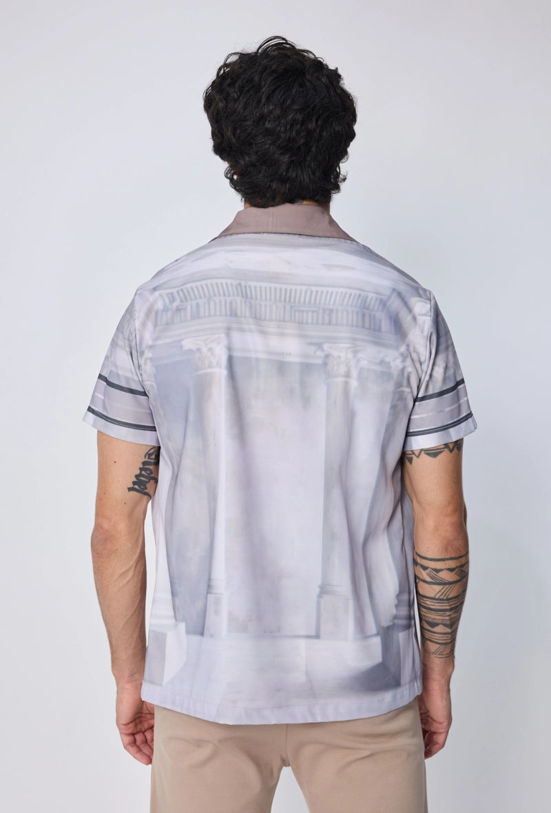 Chemise à manches courtes à motif