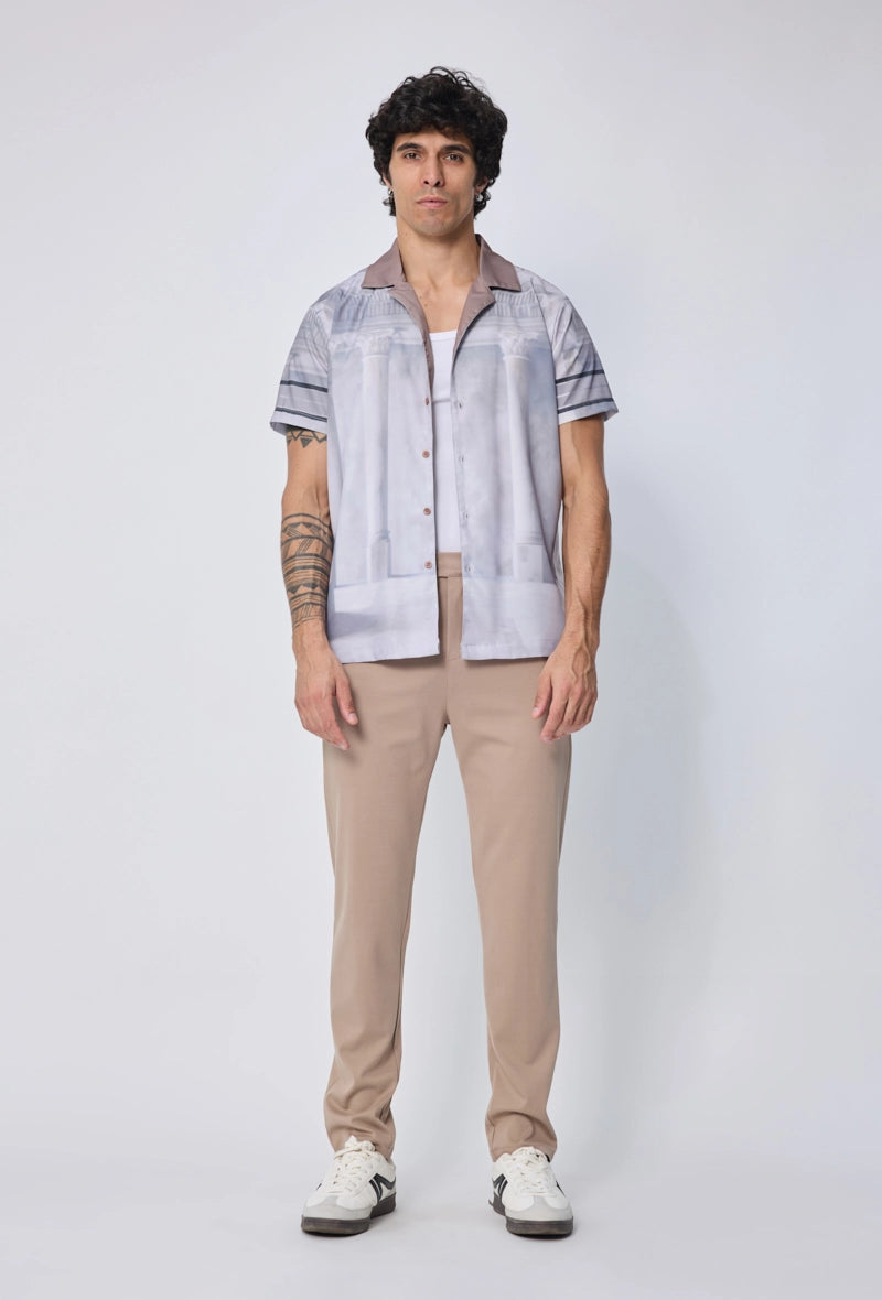 Chemise à manches courtes à motif