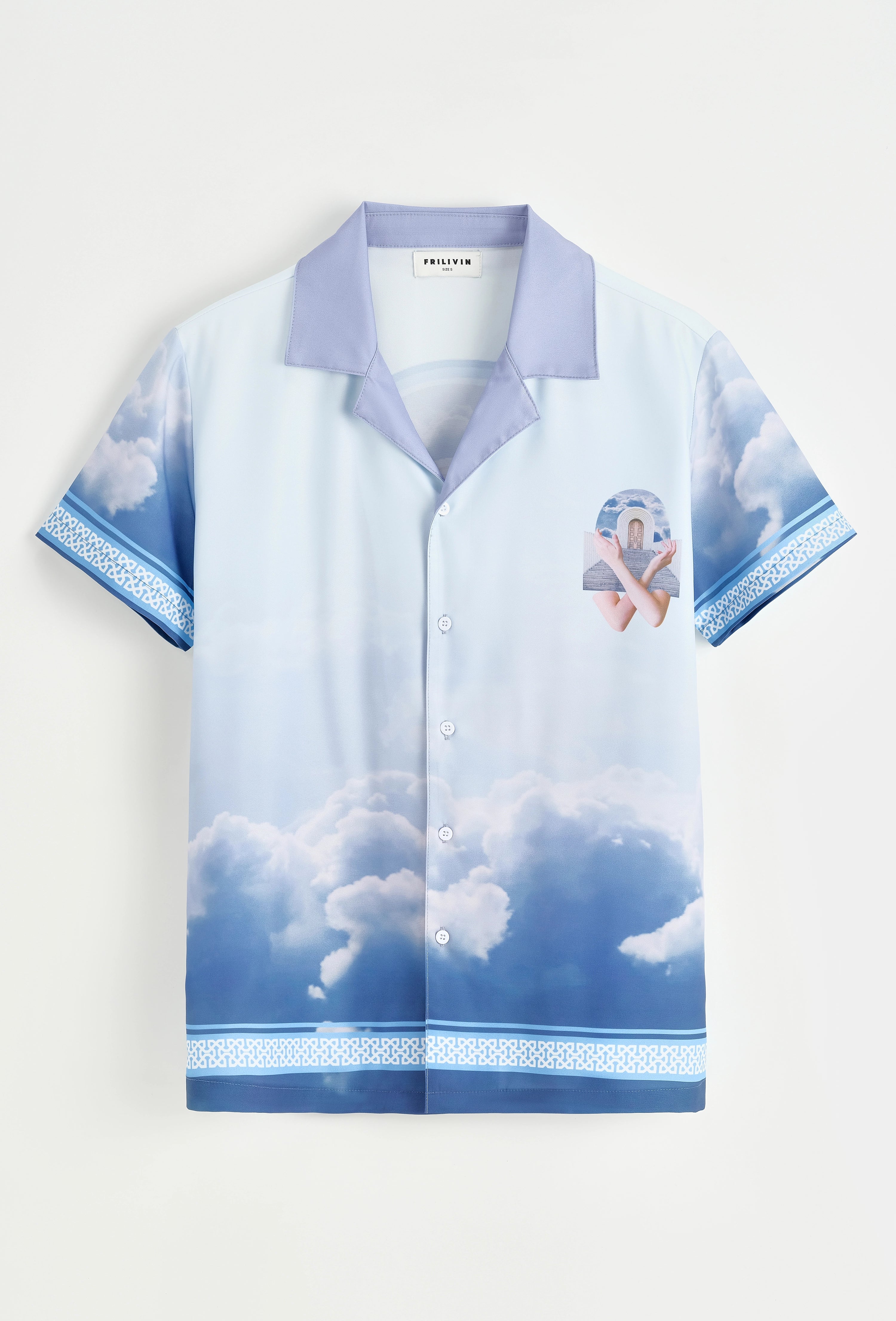 Chemise à manches courtes à motif