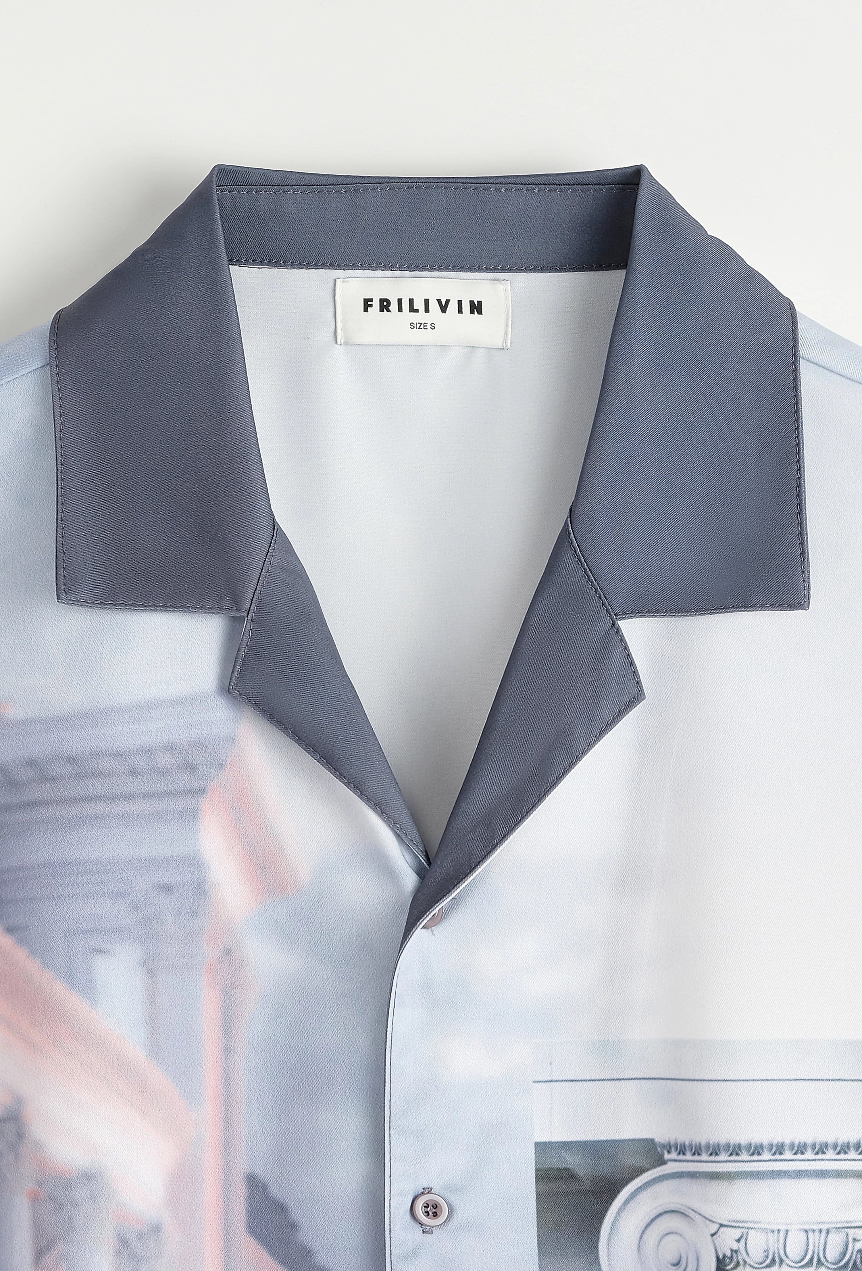 Chemise à manches courtes à motif