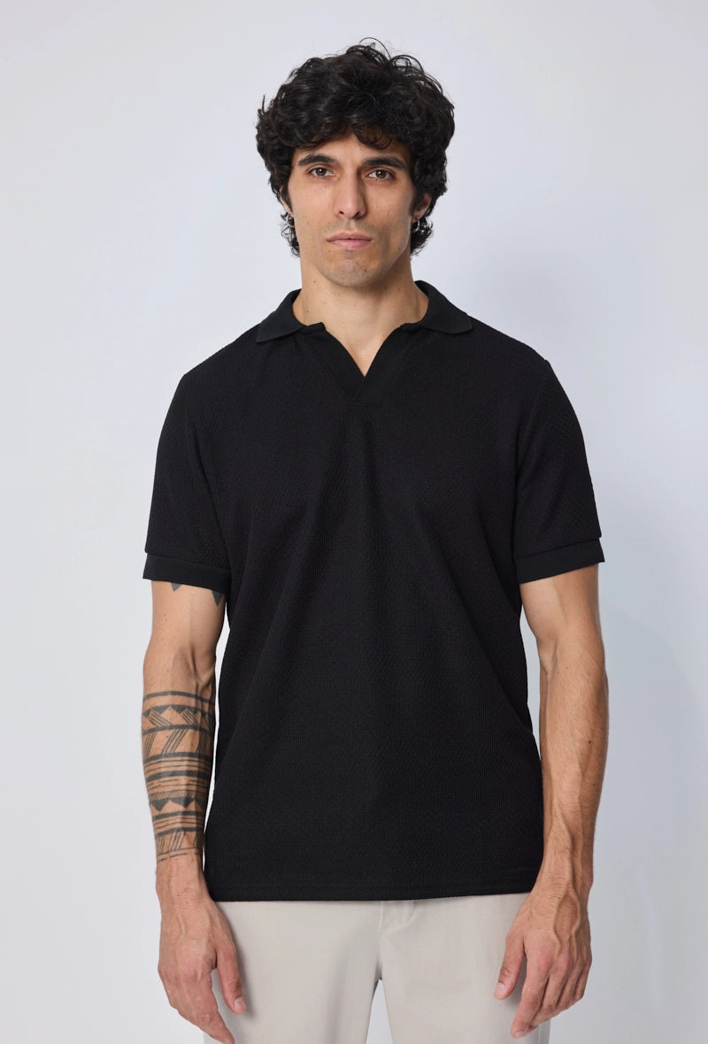 Polo effet tricot