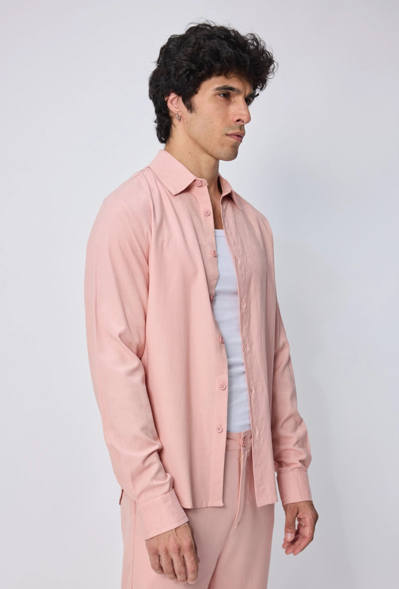 Chemise unie manches longues