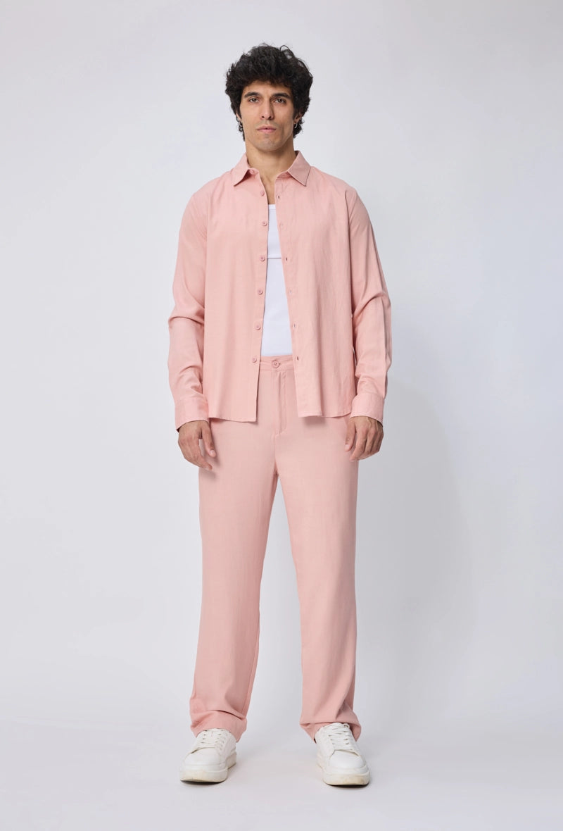 Chemise unie manches longues