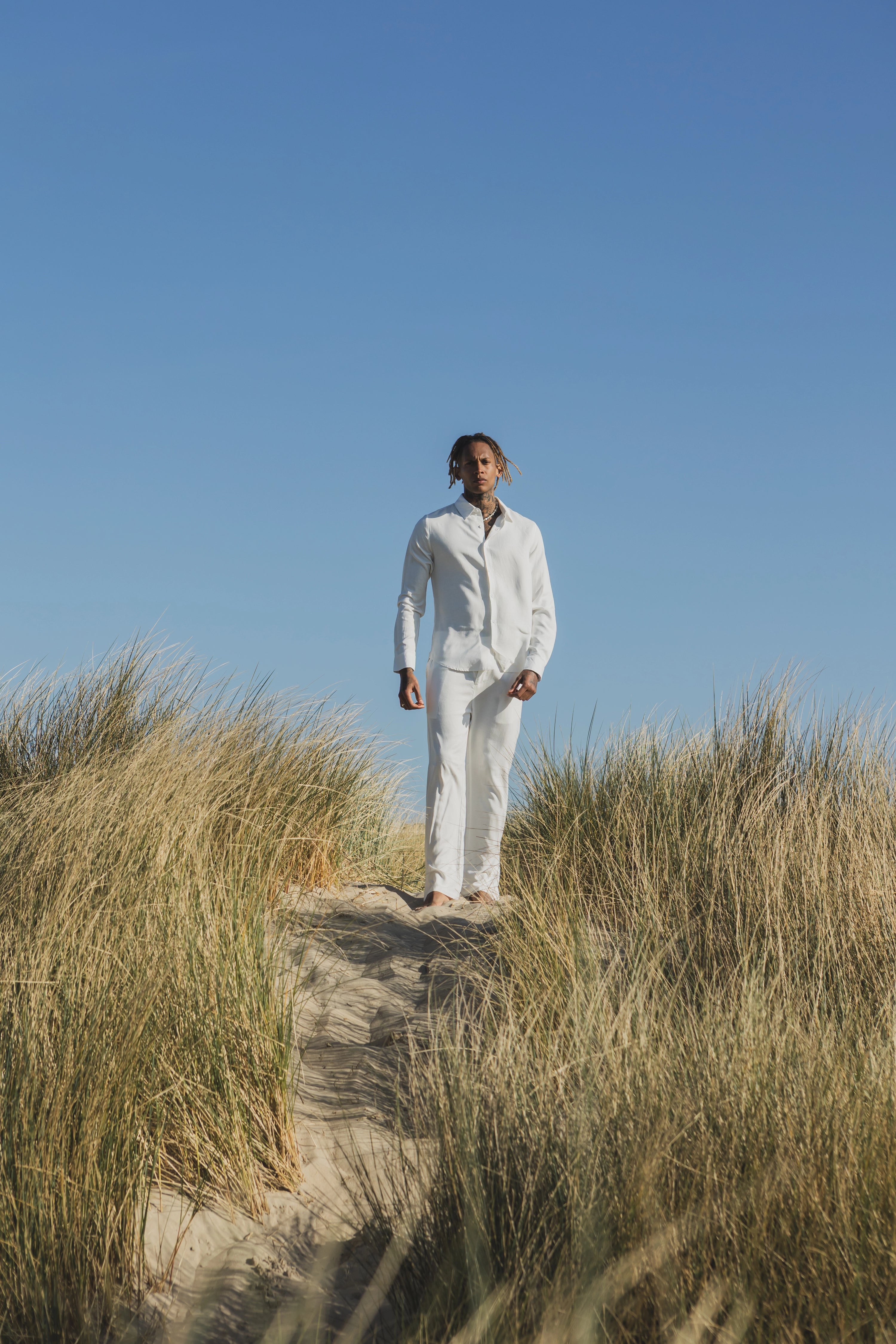 Chemise unie manches longues