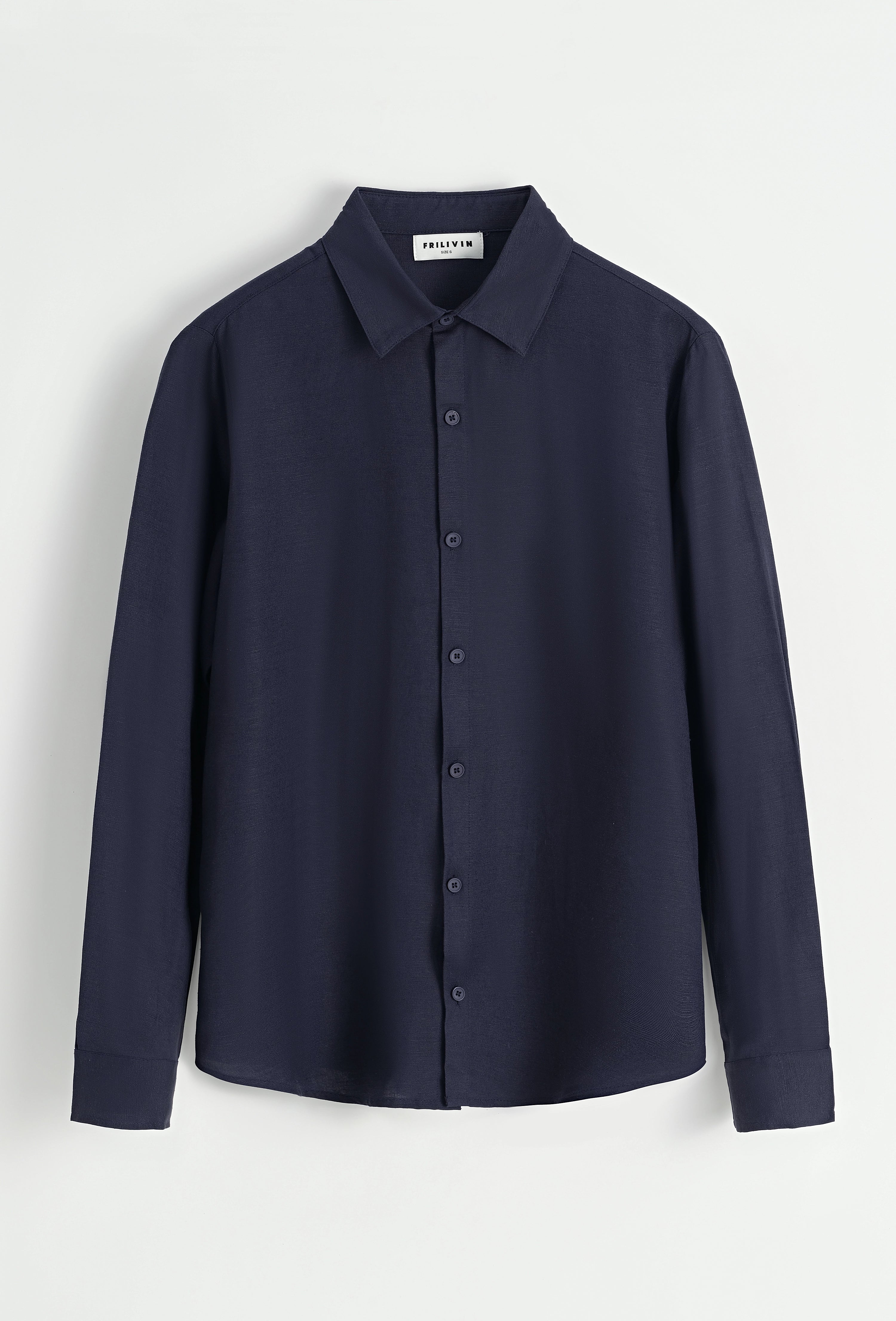 Chemise unie manches longues