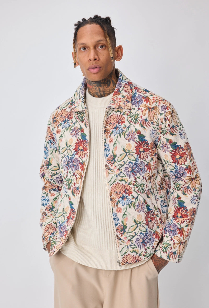 Veste à motif fleuri