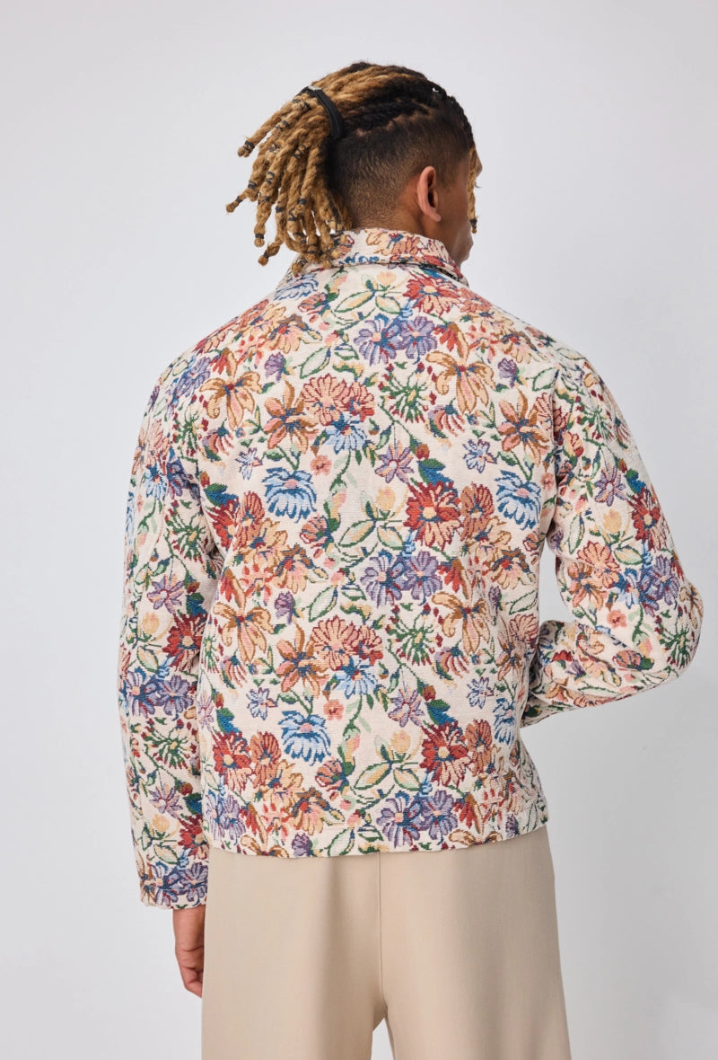 Veste à motif fleuri
