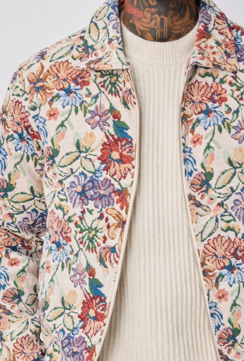 Veste à motif fleuri