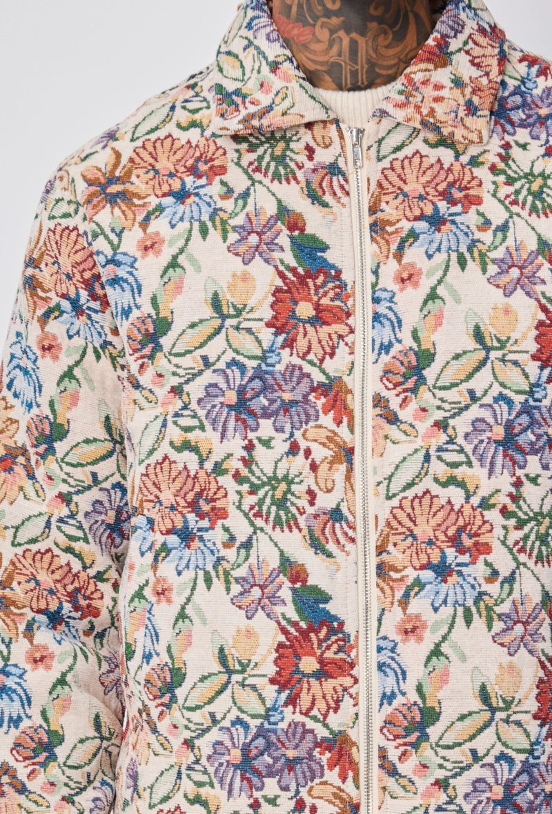 Veste à motif fleuri