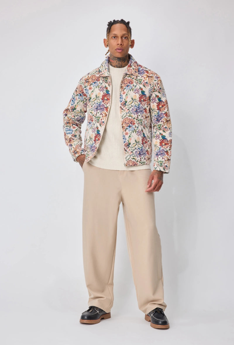 Veste à motif fleuri